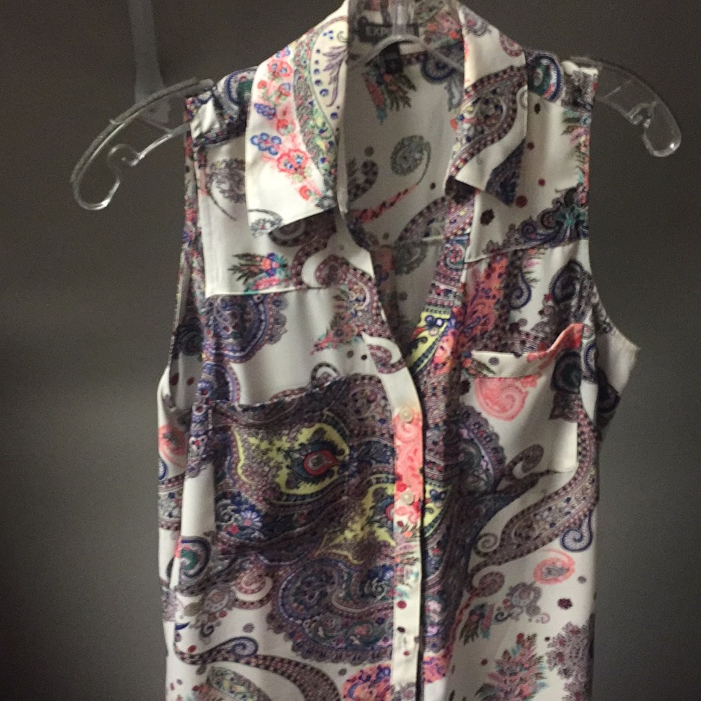 Paisley sleeveless blouse